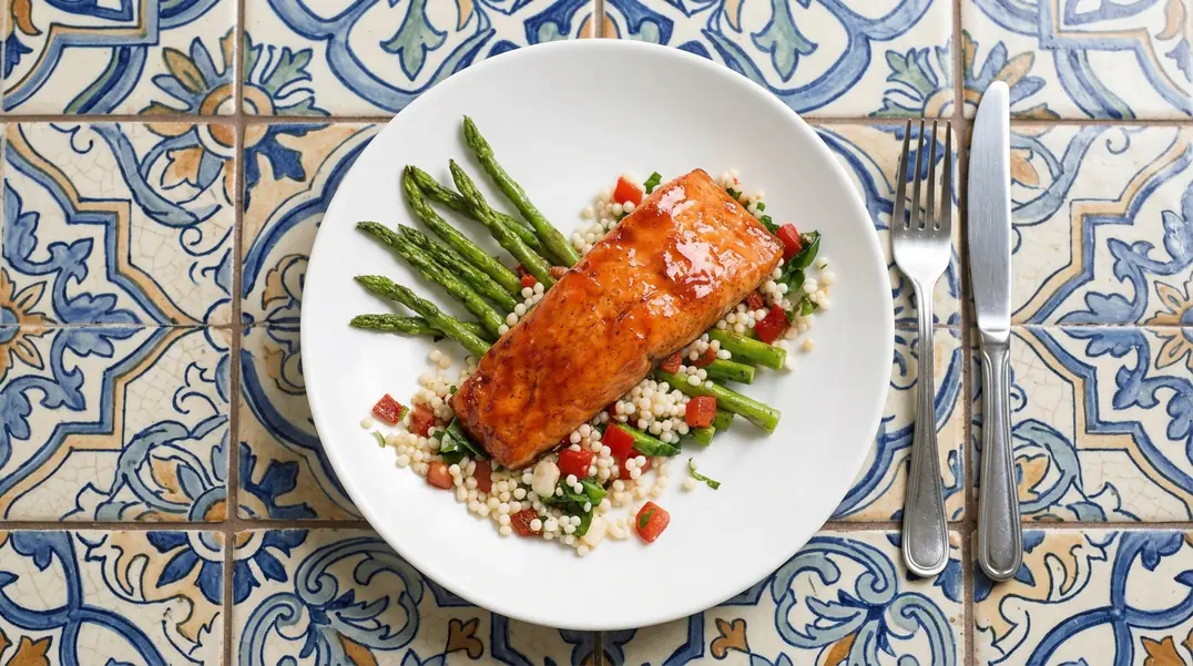 Enlightened Cherry Chipotle Glazed Salmon