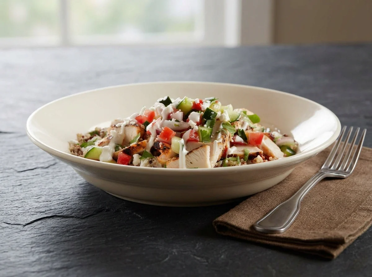 Enlightened Mediterranean Chicken Bowl