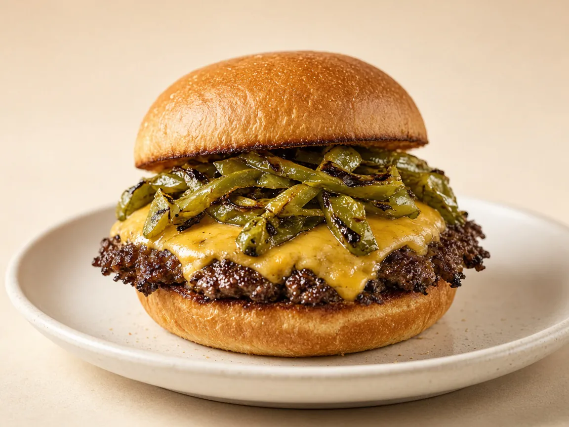 Hatch Green Chile Smash Burger Hatch Green Chile Smash Burger