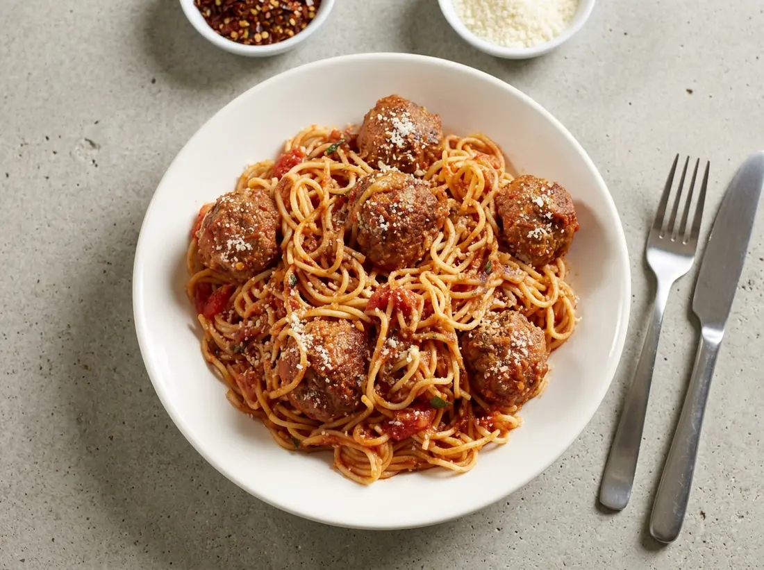 Jumbo Spaghetti and Meatballs
