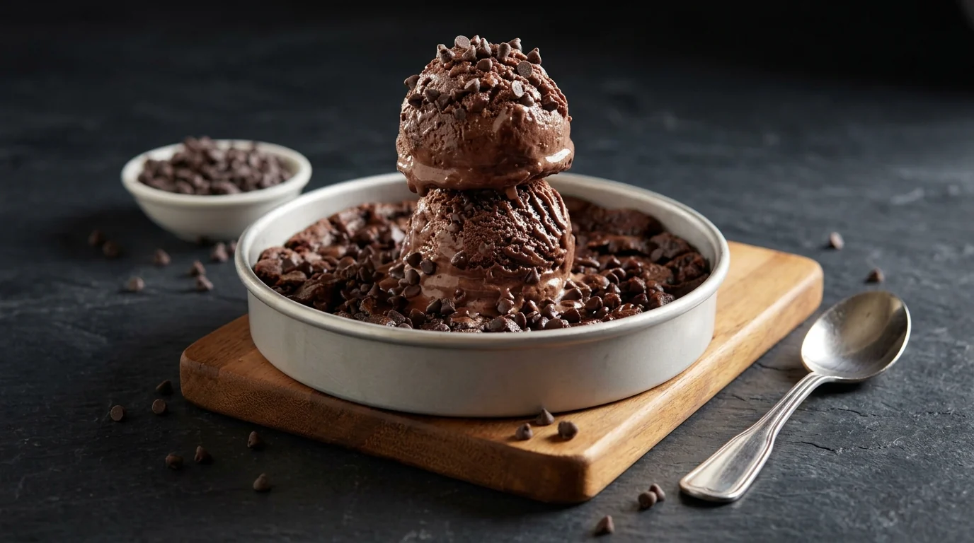 Triple Chocolate Pizookie Made With Ghirardelli